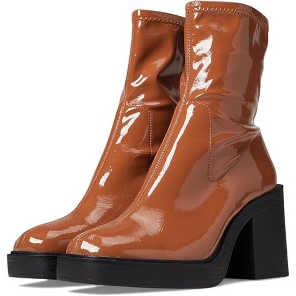 Kenneth Cole New York Women's Amber Ankle High Loafer Boot Chocolate Size 8.5 - Picture 1 of 6